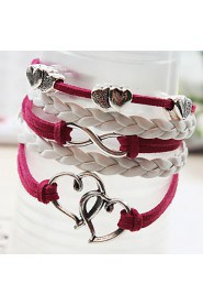 Unisex Chain Bracelet Silver / Alloy / Leather / Rope Non Stone