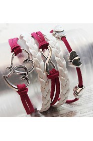 Unisex Chain Bracelet Silver / Alloy / Leather / Rope Non Stone