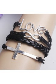 Unisex Chain Bracelet Silver / Alloy / Leather / Rope Non Stone