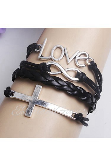 Unisex Chain Bracelet Silver / Alloy / Leather / Rope Non Stone