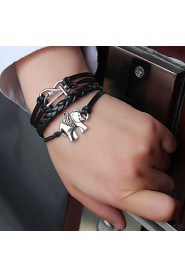 Unisex Chain Bracelet Silver / Alloy / Leather / Rope Non Stone