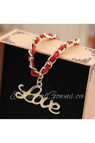 Unisex Chain Bracelet Silver / Alloy / Leather / Rope Non Stone