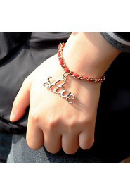 Unisex Chain Bracelet Silver / Alloy / Leather / Rope Non Stone