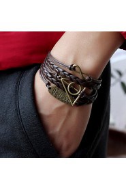 Unisex Chain Bracelet Silver / Alloy / Leather / Rope Non Stone