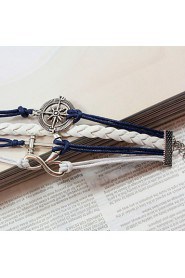 Unisex Chain Bracelet Silver / Alloy / Leather / Rope Non Stone