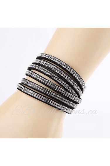 Fashion Rhinestone Buckle Ornamental Bracelet