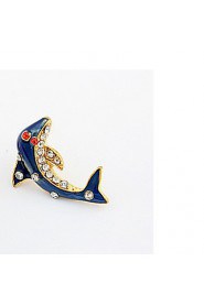 European And American Trade Glaze Dolphin Mermaid Legend Earring