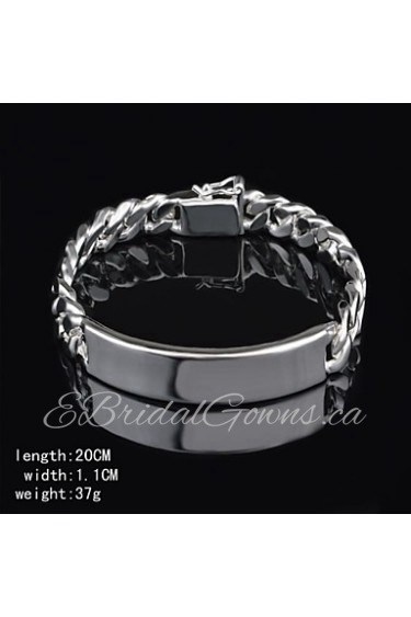 Fashion Sterling Silver Men's Bracelet