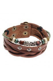 Men's/Unisex/Women's Fashion Bracelet Alloy/Leather