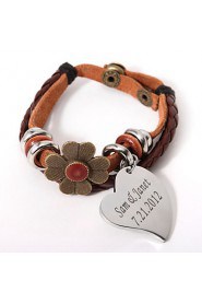 Men's/Unisex/Women's Personalized/Fashion Bracelet Alloy/Leather Non Stone