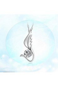 Ladies' Silver Angel Wings Pendant