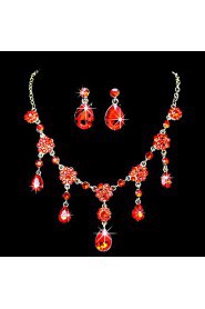 Jewelry Set Women's Birthday / Gift / Party / Special Occasion Jewelry Sets Alloy Rhinestone / Cubic Zirconia Necklaces / EarringsAs the