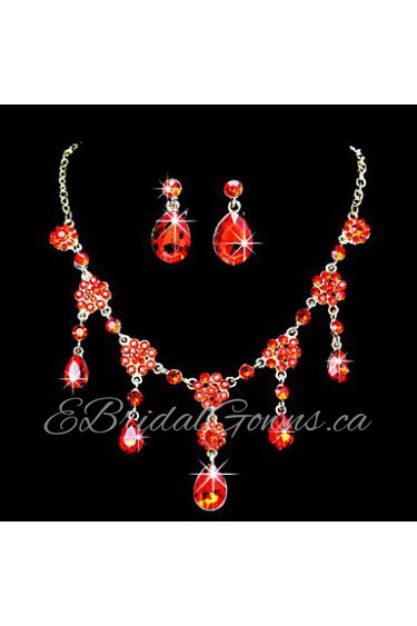 Jewelry Set Women's Birthday / Gift / Party / Special Occasion Jewelry Sets Alloy Rhinestone / Cubic Zirconia Necklaces / EarringsAs the