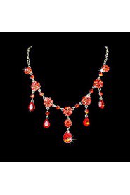 Jewelry Set Women's Birthday / Gift / Party / Special Occasion Jewelry Sets Alloy Rhinestone / Cubic Zirconia Necklaces / EarringsAs the