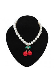 Lucky Star Women's Imitation pearls Strawberry Necklace