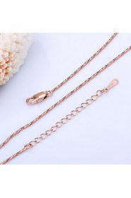 Simple Snake Shape Yellow Gold Plated Alloy 4M Chain Necklace(Gold,Rose Gold,White Gold)(1Pc)