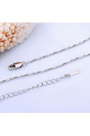 Simple Snake Shape Yellow Gold Plated Alloy 4M Chain Necklace(Gold,Rose Gold,White Gold)(1Pc)