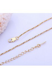 Simple Snake Shape Yellow Gold Plated Alloy 4M Chain Necklace(Gold,Rose Gold,White Gold)(1Pc)