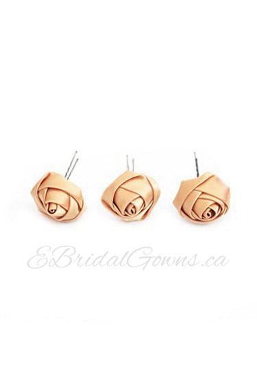 Beautiful Alloy/Satin Wedding Hairpins(More Colors),3 Pieces