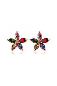 Stud Earrings Women's Vermeil/Brass Earring Cubic Zirconia