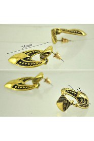 New Vintage Jewelry Earrings Zinc alloy with antique Gold Plated Earring for Woman