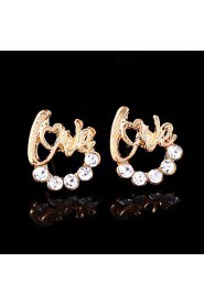 Stud Earrings Women's Alloy Earring Rhinestone