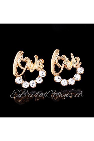 Stud Earrings Women's Alloy Earring Rhinestone