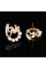 Stud Earrings Women's Alloy Earring Rhinestone