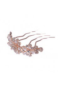 Sunflowers Alloy Hair Combs With Imitation Pearl/Rhinestone Wedding/Party Headpiece
