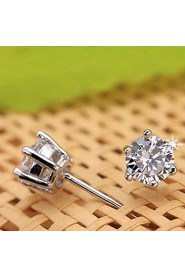 Hotsell Korea 925 Sterling Silver Jewelry Six Claw Stud Earrings