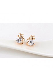 Stud Earrings Couples'/Kid's/Women's Cubic Zirconia Earring Cubic Zirconia