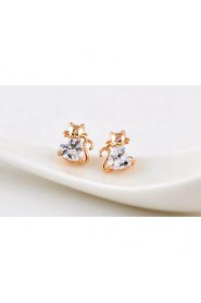 Stud Earrings Couples'/Kid's/Women's Cubic Zirconia Earring Cubic Zirconia