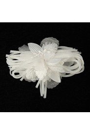 Elegant Satin With Organza Women's Corsage Brooch