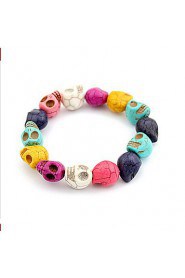 Lucky Star Women's Fashion Colorful Skull Bracelet