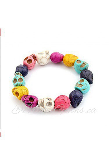 Lucky Star Women's Fashion Colorful Skull Bracelet