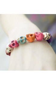 Lucky Star Women's Fashion Colorful Skull Bracelet