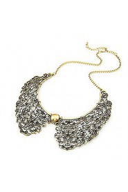 Vintage Style Bronze Hollow Metal Flower Shape Collar Choker Necklace