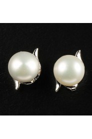 Stud Earrings Women's Alloy Earring Pearl