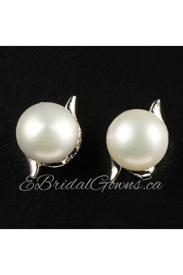 Stud Earrings Women's Alloy Earring Pearl