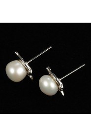 Stud Earrings Women's Alloy Earring Pearl