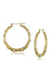 Hot Selling Bamboo Earrings Exaggerated Golden Circle "Street Dance Stud Earrings