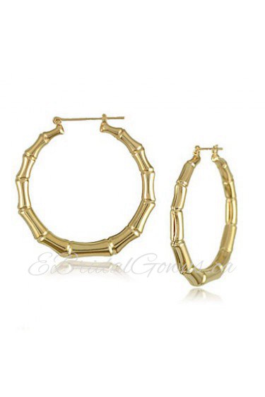 Hot Selling Bamboo Earrings Exaggerated Golden Circle "Street Dance Stud Earrings