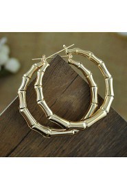 Hot Selling Bamboo Earrings Exaggerated Golden Circle "Street Dance Stud Earrings