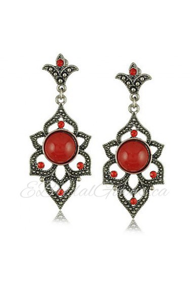 New Red Color Vintage Dangle Earrings for Women Brincos Bohemia Dangle Earrings