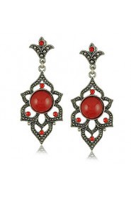 New Red Color Vintage Dangle Earrings for Women Brincos Bohemia Dangle Earrings