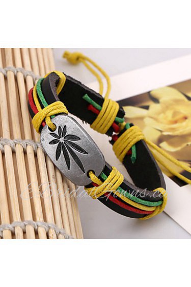 Sweet StylePlant Shape Genuine Leather Lovely Bracelet(Multicolors)(1Pc)