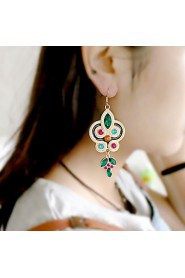 New Design Alloy With Rhinestone Colorful Earrings