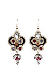 New Design Alloy With Rhinestone Colorful Earrings