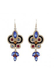 New Design Alloy With Rhinestone Colorful Earrings