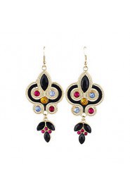 New Design Alloy With Rhinestone Colorful Earrings